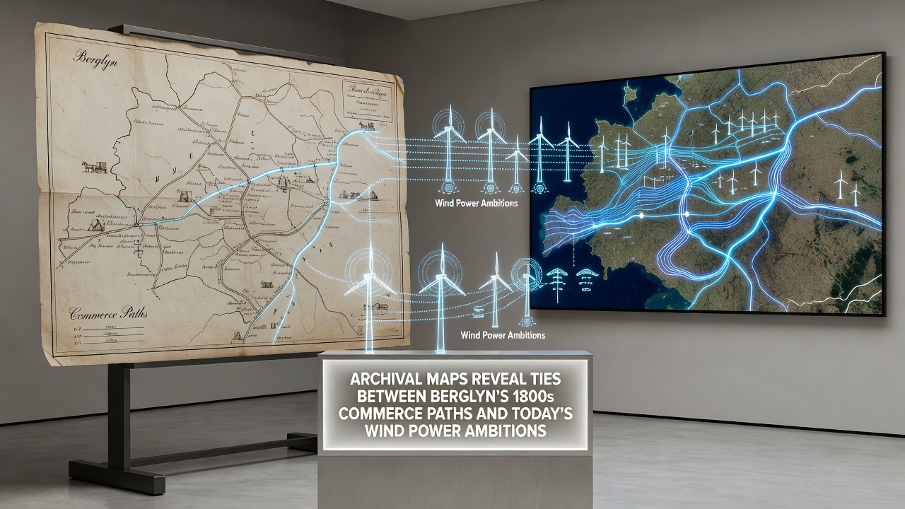 Archival Maps Reveal Ties Between Berglyn's 1800s Commerce Paths and Today's Wind Power Ambitions